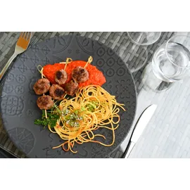 Mäser Platzteller-Set, Steinzeug Trad. Tiles Schwarz