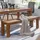 Wohnling Sitzbank Mumbai Braun 160 x 45 x 35 cm