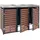 MCW Mülltonnenverkleidung K14 124 x 146 x 102 cm braun