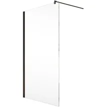 Schöner Wohnen Gretia Walk-In-Dusche 120 x 200 cm schwarz/ESG Klar