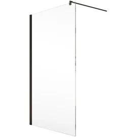 Schöner Wohnen Gretia Walk-In-Dusche 120 x 200 cm schwarz/ESG Klar