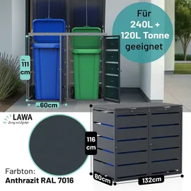 lawa living and lifestyle Mülltonnenbox MB2 80 x 116 cm anthrazit