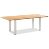 Niehoff Solid Tisch Aluminium/Teak Massivholz gebürstet Ivory/Holzfarben