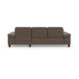 sit&more Ecksofa SIT & MORE "Westham L-Form", braun (chocco), B:275cm H:88cm T:172cm, 100% Polyester, Sofas, Ecksofa, Recamiere, mit oder ohne Bettfunktion, Bettkasten, Füße wengefarben