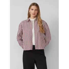 s.Oliver Gestreifte Baumwoll-Bluse mit Smok-Detail Rot 46