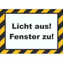 Licht aus Fenster zu Aufkleber A2 (420x594mm)