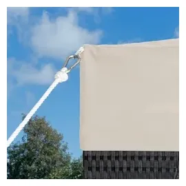 DEUBA Polyrattan Pavillon 3 x 4 m schwarz/creme