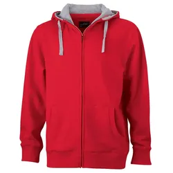 Lifestyle Kapuzen-Sweatjacke "JN963" - 3XL - red