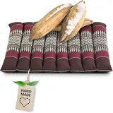 livasia Sitzkissen Stuhlauflage klein - 35x35x4,5cm - Bodenkissen gesteppt Indoor/Outdoor, Meditationskissen Yogakissen, Stuhlauflage Palettenmöbel, Steppkissen für Stuhl und Bank (Weinrot)