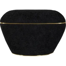 Kayoom 360 Living Hocker Contessa 110 schwarz gold), B/H/T: ca. 60x42,5x60 cm / schwarz, gold