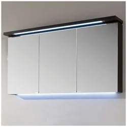 Puris Cool Line Spiegelschrank 120 x 15 x 68 cm mit LED-Beleuchtung, Badmöbel,