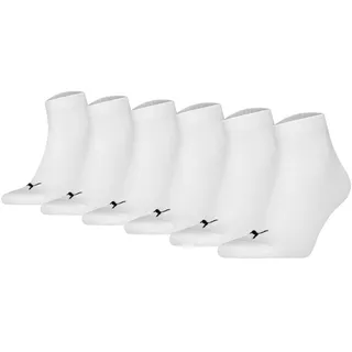 Puma Socken Quarter Plain ECOM 6er Pack Weiß 43-46