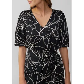 s.Oliver Midikleid Wickeloptik Schwarz 36