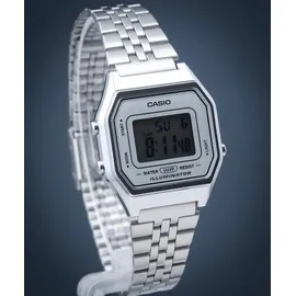 Casio Uhr Retro Damenuhr LA680WEA-7EF Alarm Digital Armbanduhr - Silber