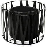 Licht-Erlebnisse Lampenschirm Design Schwarz Zylinder