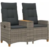 Maison Exclusive - Liegebank Mit Tisch Grau Und Dunkelgrau 126 X