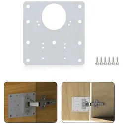 MS Beschläge Edelstahl Scharnierbefestigungsplatte Reparaturblech Schrank Reparaturplatte