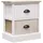 vidaXL Nachtschrank 2-teilig 38 x 28 x 45 cm Weiß/Natur