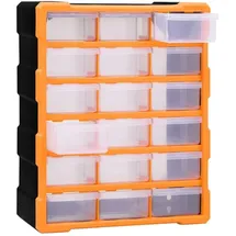 vidaXL Multi-Schubladen-Organizer 18 Schubladen 38x16x47 cm