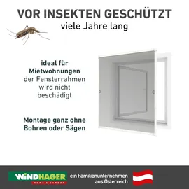 WINDHAGER Insektenschutz-Fensterrahmen Click & Protect 130 x 140 cm Weiß