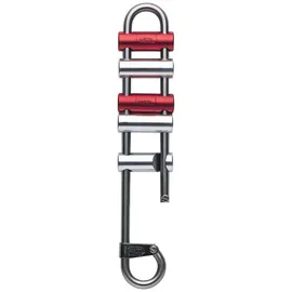 Petzl Rack Abseilgerät Silber/Rot