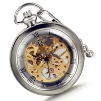 Lancardo Taschenuhr Vintage Herren Damen Uhr Analog mit Metall Kette Weihnachten Geschenk LCD100566