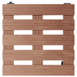 vidaXL Pflanzenroller 2 Stk. Braun 30x30x7,5 cm WPC