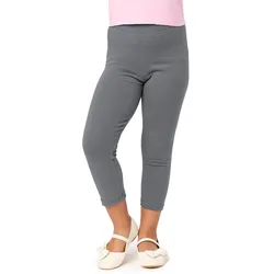 Mädchen Capri Leggings aus Baumwolle MS10-226 - Grau - 128