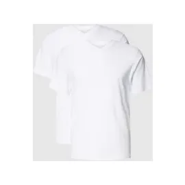 Götzburg Wäsche Götzburg T-Shirt mit V-Ausschnitt im 2er-Pack Modell 'PURE COTTON', weiss M