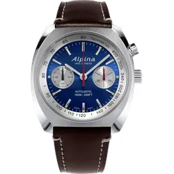 Alpina Startimer Collection Startimer Pilot Heritage Automatic Chronograph AL-727LNS4H6 - blau/silber,braun - 40.75mm