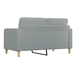 vidaXL 2-Sitzer-Sofa Hellgrau 140 cm Stoff