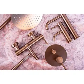 REA LUNGO duschset mit Regenbrause Kupfer