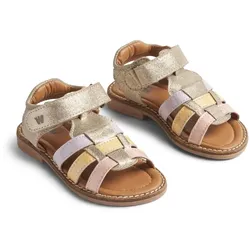 Sandale WHEAT "Wheat Sandale Stela", Kinder, Gr. 28, Normalschaft, grau, 100% Leder, Schuhe