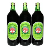 3 Flaschen Hirschkuss Kräuterlikör 38% Vol. 1 L Liter