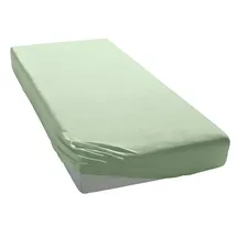 ELEGANTE Spannbettlaken Softes Mako-Jersey 120 x 200 - 130 x 220 cm mint