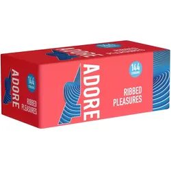«Ribbed Pleasure» Rippen-Kondome für intensiven Intimverkehr (144 Kondome) 144 St