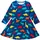Toby Tiger Skater Kleid mit buntem Regenbogen Dinosaurier Print in bunt | Gr.: 98