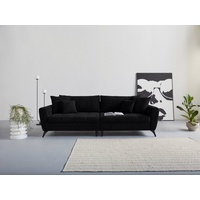 INOSIGN Big-Sofa Lörby, auch mit Aqua clean-Bezug, feine Steppung im Sitzbereich, lose Kissen schwarz