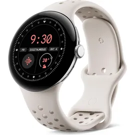 Google Pixel Watch 3 45 mm Bluetooth polished silver Sportarmband porcelain