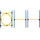 Dobar Agility Sprung-Set 100 x 76 cm Blau/Gelb