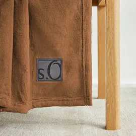 s.Oliver Kuscheldecke 150 x 200 cm Braun/Orange