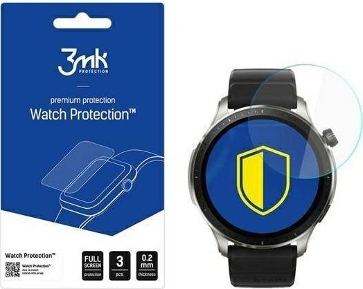 3MK Watch Protection FlexibleGlass Lite do Amazfit GTR 4 46mm, Sportuhr + Smartwatch Zubehör, Transparent