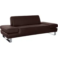 2-Sitzer W.SCHILLIG "taboo Designsofa mit hohem Sitzkomfort", braun (mocca z69), B:202cm H:76cm T:91cm, Flachgewebe S22 (100% Polyester);Stoff S37 (100% Polyester): Luxus-Microfaser in Lederoptik;Longlife Xtra-Leder Z59: Glattleder mit modischer Prägung. Hautstärke 0, 9 - 1, 1 mm;Longlife Xtra-Leder Z69: Das feinnarbige, gedeckte Softleder Z69 besticht durch seine außergewöhnliche Weichheit im trendigen »Vintage-Look«, Hautstärke 0, 9 - 1, 1 mm, Sofas, mit Normaltiefe, inklusive Armlehnenverstellung