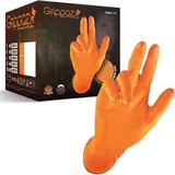 Grippaz Einmalhandschuhe Nitril, 252000, puderfrei, orange, 50 Stück, Größe M