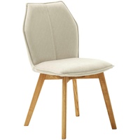 Livetastic Stuhl, Beige, Holz, Textil, Esche, massiv, 43x87x63 cm, Esszimmer, Stühle, Esszimmerstühle, Vierfußstühle