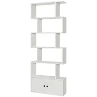 Costway Bücherregal 183 x 70 x 23 cm Braun/Weiß