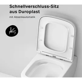 AM.PM Wand-WC mit WC-Sitz Weiß