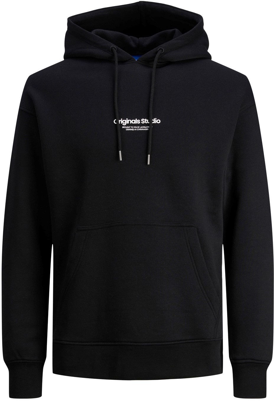 Jack & Jones Herren Hoodie Kapuzenpullover JORVESTERBRO Relaxed Fit Schwarz 12241687 S