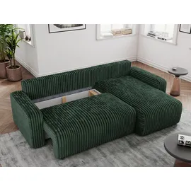 MKS Meble Ecksofa Cord 2-Sitzer Grün