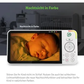 LEAPFROG LF915 Baby Monitor with Camera, Colour Night Vision, 5 Inch HD 720p Display, 360 Degree Pan-Tilt, 8X Zoom, Night Light, Humidity/Temperature Sensor, Up to 300 m Range, Two Way Talk